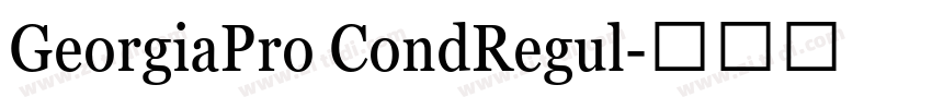 GeorgiaPro CondRegul字体转换